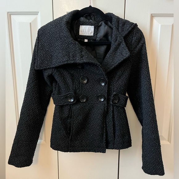 dELiA*s Girl’s XS Dark Grey Peacoat - Picture 1 of 11